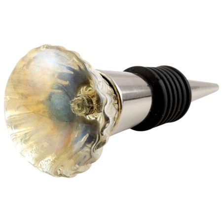 Urenium Yellow Oval Shape Glass Wine Stopper